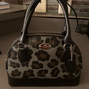 Coach mini leopard dome purse - Like New!